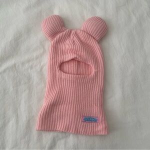 Dreamcometrue Pink Bear Knit Hood
